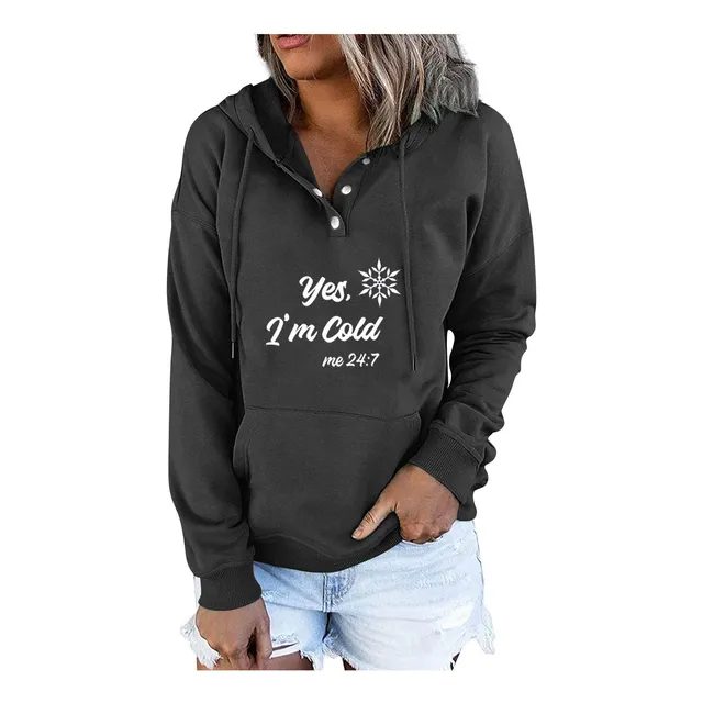 I Am Cold Me 24:7 Sudadera Capucha Para Mujer Gran Tamaño