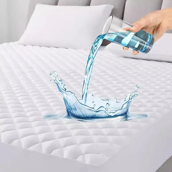 Cubrecolchón Impermeable 2 Plazas + Funda De Almohada