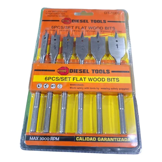 Mecha P/madera T/pala (12mm-25mm) Diesel Tools 6 Piezas