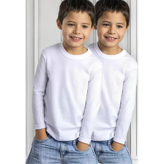 Camiseta Algodón Mota Pack X2 Talla 2 Color Blanco