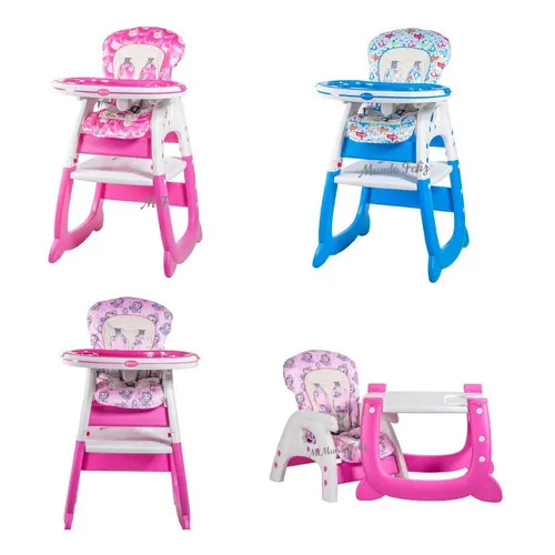 Silla De Comer 3 2 Y 1 Para Bebe (niño Y Niña)ebaby 3 En 1 Color Azul , Naranja , Lila , Rosado Silla Carpeta 3 En 1