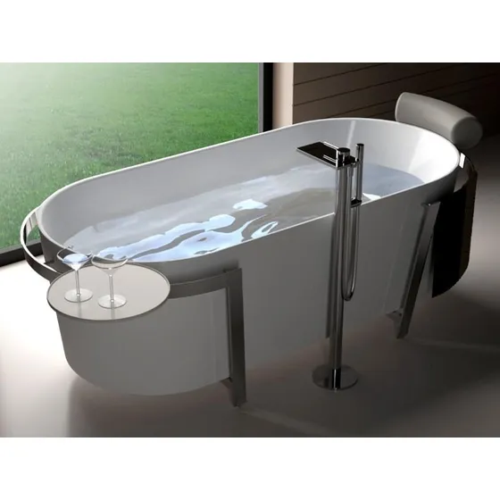 Kunl602 Bañera Descanso Con Marco Bandejas 1.75x85