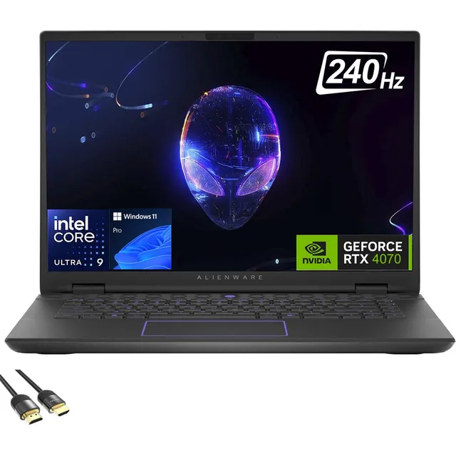 Dell Alienware M16 R2 Laptop Para Juegos, Visualización Qhd+ De 16 Pulgadas De 240 Hz, 16 Núcleos Ultra 9-185h, Geforce Rtx 4070, 64 Gb Ddr5, 2 Tb Pcie 4.0, Wifi 7, Rgb Retroiluminado Kb, Usb-c, Bt