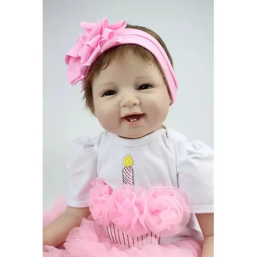 NPK Bebe Reborn Muñeca 55cm Cuerpo Silicona Algodón