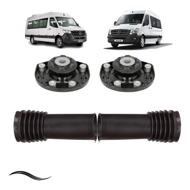 Kit Com 2 Coxim E Coifa Do Amortecedor Sprinter 415 515 311