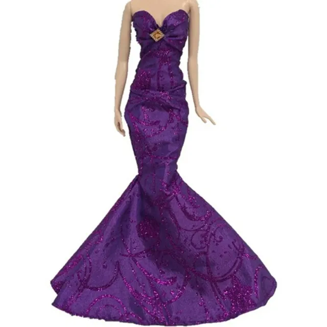 Ropa  Muñeca De 30cm Juguete Niñas - Vestido Largo Morado