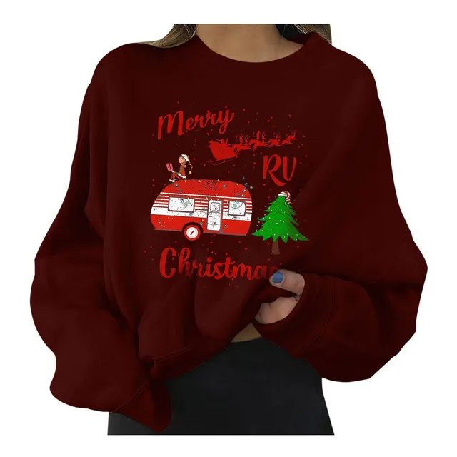Jerseis Navideño Para Dama Navidad Divertido Manga Larga