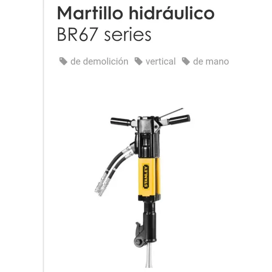 Martillo Demoledor Hidraulico Stanley Br 67