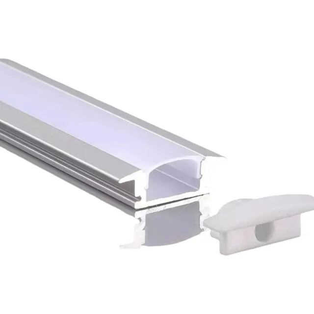 Perfil De Aluminio Para Empotrar Cinta Led Medida 2 Metros
