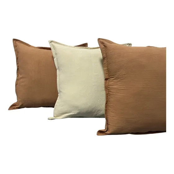 Combo 3 Almohadones Tusor 40x40 Funda Y Relleno Premium