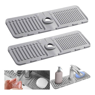 2pcs Alfombrilla De Silicona Para Grifo De Fregadero Cocina 2pcs Alfombrilla De Silicona Para Grifo De Fregadero Cocina