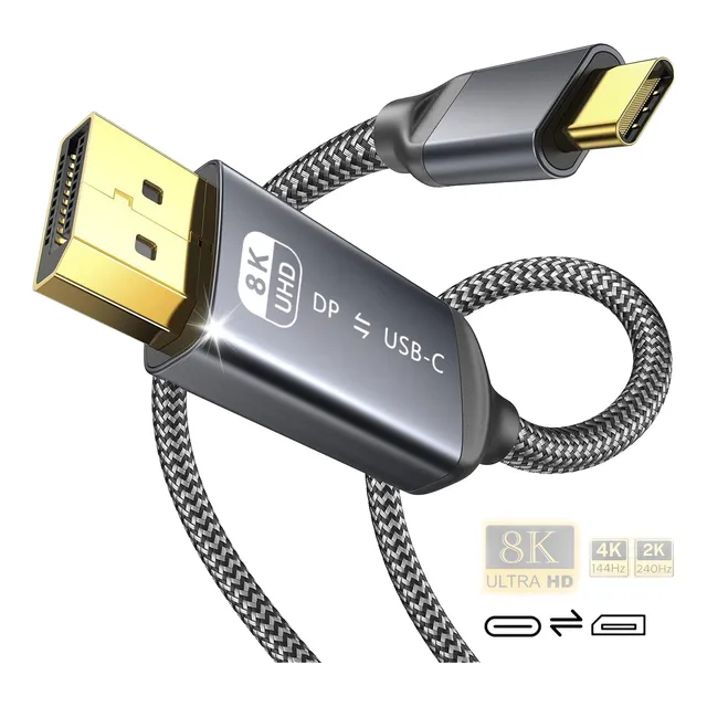 Usb C A Displayport 8k60hz Soporte Transferencia Mutua Hdr