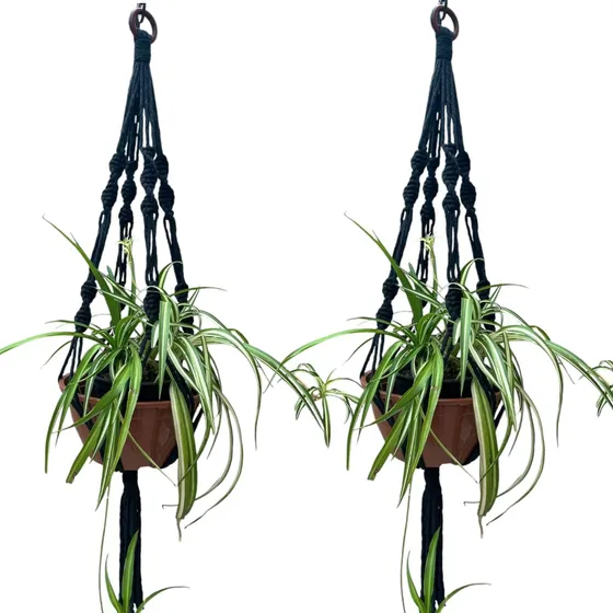 Kit 02 Macrame Para Plantas 90cm Suporte Suspenso Decorativo