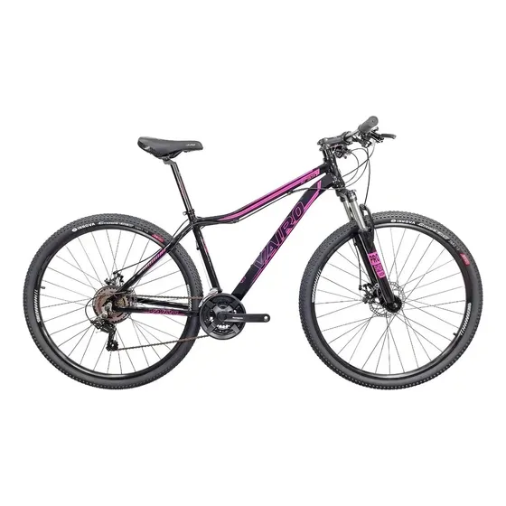 Bicicleta mountain bike femenina Vairo XR 3.5 Lady 2023 R29 tamaño del cuadro S color negro/rosa