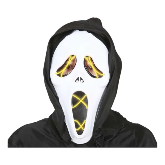 Mascara Scary Con Luz Led Scream Movie Halloween Cosplay
