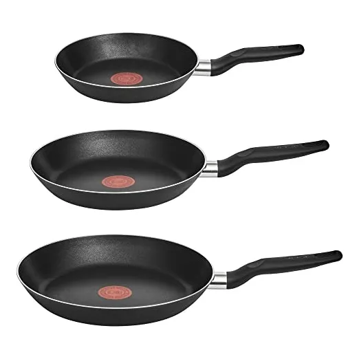 Juego De Sartenes T-fal Easy Cook 20/24/26cm Con Cubierta Antiadherente Para Una Cocina Fácil Con Indicador De Calor Thermo-señal Y Base De Difusión B4440482amam