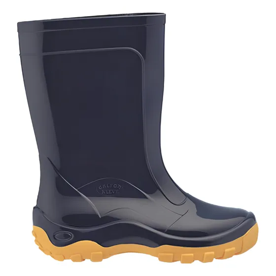 Bota Galocha Borracha Infantil Nieve Azul E Amarela Calfor