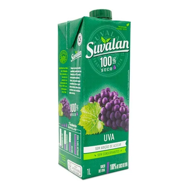 Suco De Uva Suvalan 100% Suco Sem Açucar 1 L