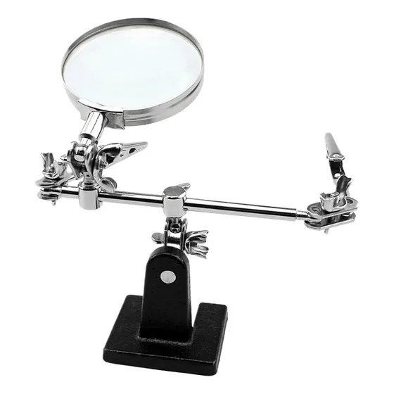 Para Pinza Ayudante Para Soldar Con Lupa Y Soporte