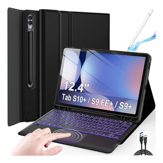 Funda Teclado Táctil Lápiz P/galaxy Tab S9 Fe+/s10 Plus 12.4 Funda Teclado Táctil Lápiz P/galaxy Tab S9 Fe+/s10 Plus 12.4