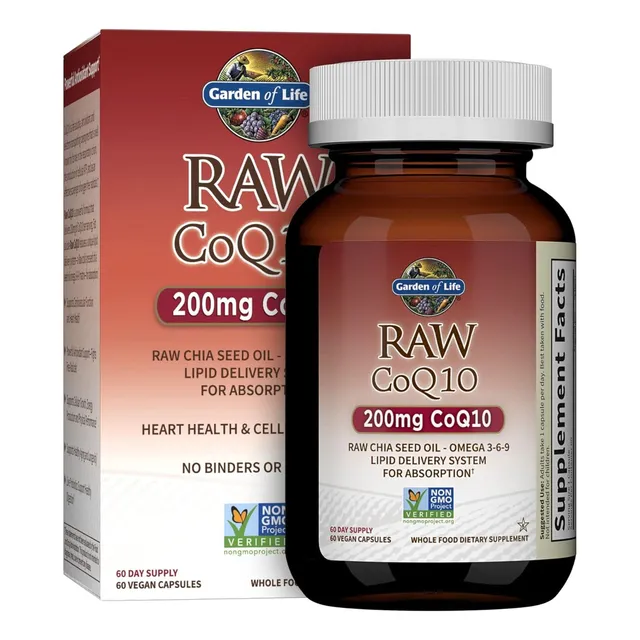 Garden Of Life Raw Coq10 200 Mg 60 Capsulas Sabor Sin Sabor