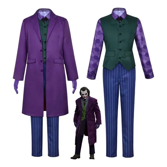 Traje  Fantasia Cosplay Coringa Alta Qualidade Premium