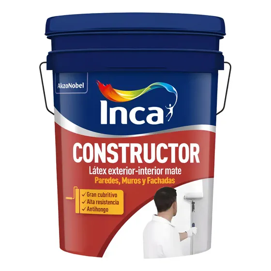 Inca Pintura Látex Constructor Exterior-interior Mate 4 L Color Blanco | Cuotas sin interés