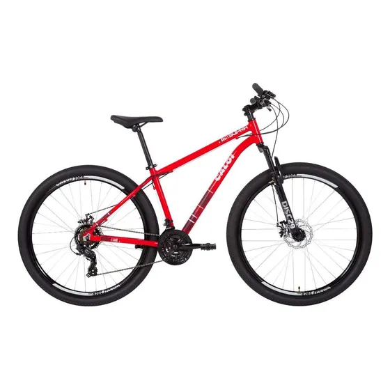 Mtb Caloi Supra Aro29 Vermelha Suspensão 60mm Freios A Disco