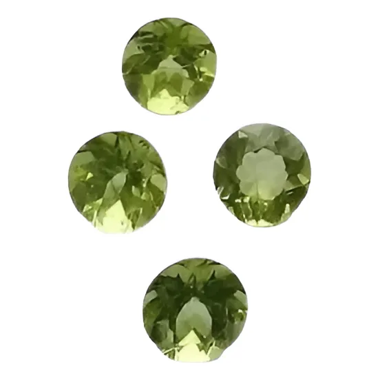 Peridoto 3.430 Cts Redondo Natural Kit 4 Pedras