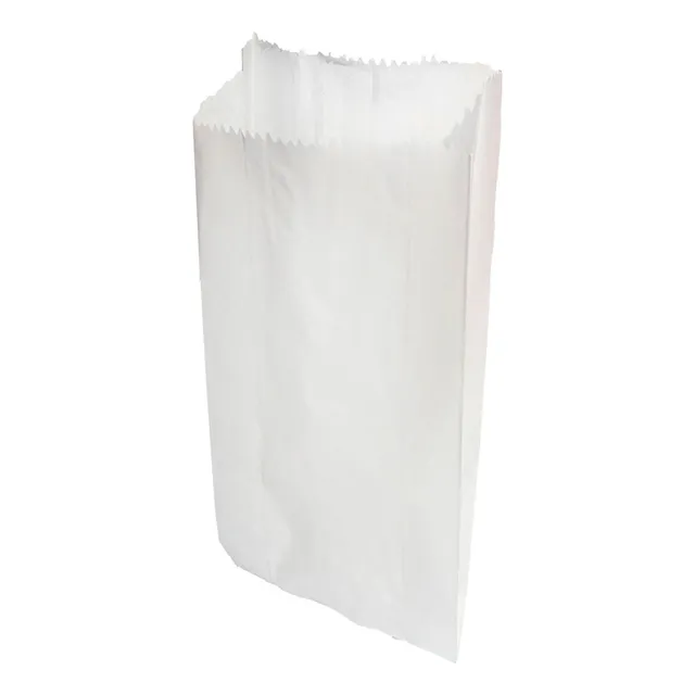 Saco Papel Branco Mono Pão, Loja (20x13cm) Viagem 1 - 500 Un