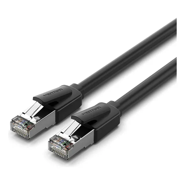 Cable De Red Vention Cat8 Sftp Patch Cord - 40 Gbps 2000 Mhz - Premium Blindado - Rj45 Ethernet - 100% Cobre - internet / Router / Pc / Notebook / Modem RJ45 Gigabit 2 Metros