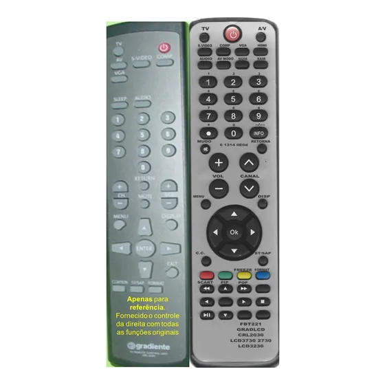 Controle Compat. Gradiente Crl2030 Lcd3730 2730 3230 Fbt221