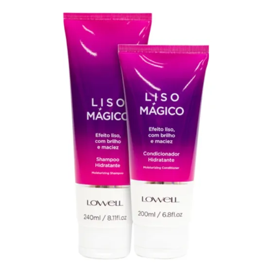 Lowell Liso Mágico Kit Shampoo 240ml + Condicionador 200ml