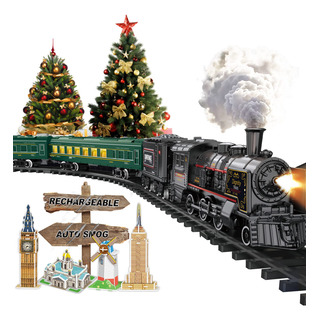 Set De Tren Eléctrico Bubuqe Con Locomotora De Vapor Para Ni Set De Tren Eléctrico Bubuqe Con Locomotora De Vapor Para Ni