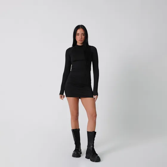 Vestido Corto Urbano Noche Espalda Descubierta Mujer Popcorn