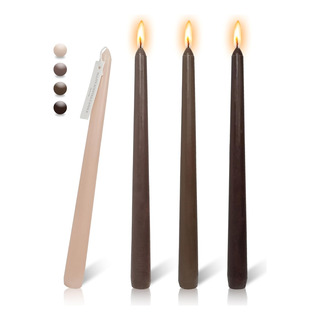 Velas Cónicas Perfumadas De Café De 25 Cm, 4 Piezas Velas Cónicas Perfumadas De Café De 25 Cm, 4 Piezas