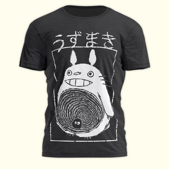 Remera Mi Vecino Totoro X Junji Ito Uzumaki Anime Ghibli
