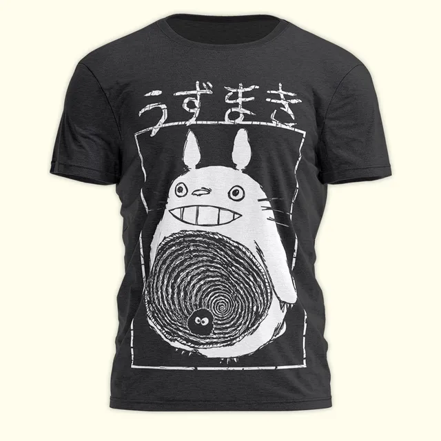 Remera Mi Vecino Totoro X Junji Ito Uzumaki Anime Ghibli