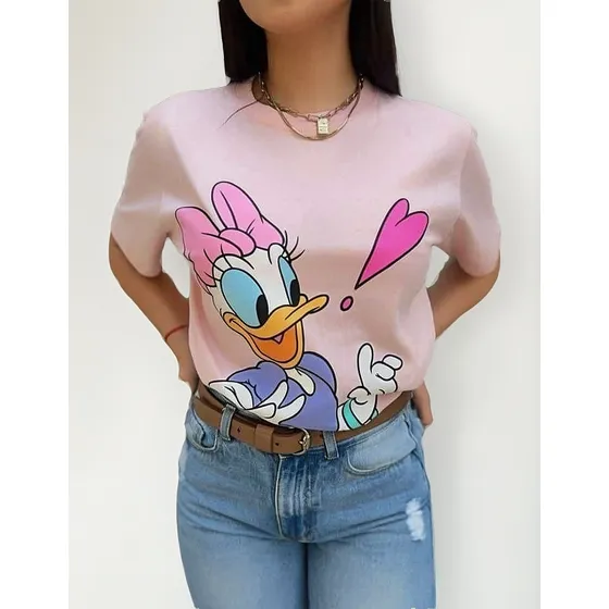 Camiseta Oversize Personalizada Para Mujer