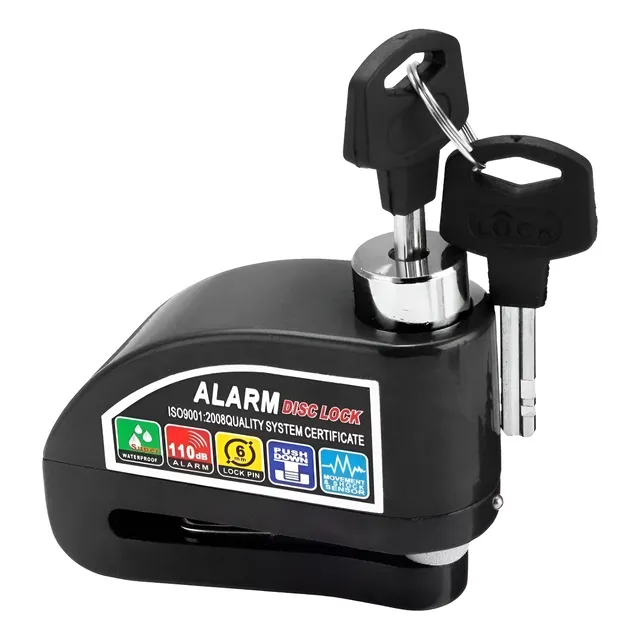 Candado De Seguridad De Disco Antirobo Con Alarma Para Moto