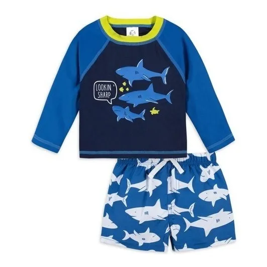 Traje De Baño Remera Manga Larga Short Gerber Proteccion Uv