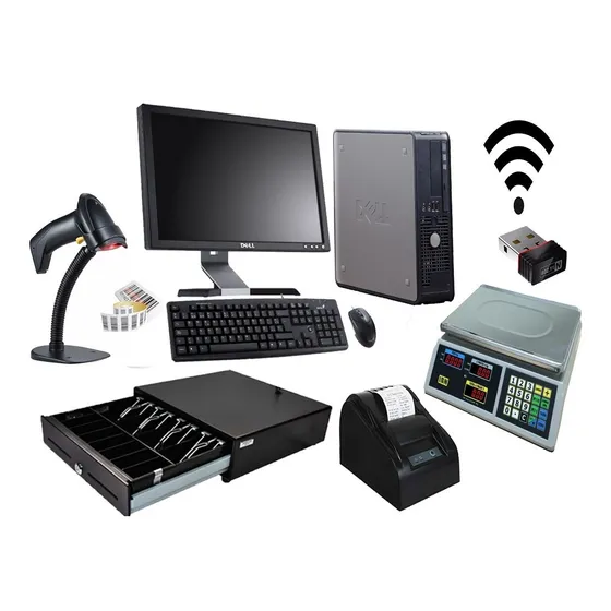 Kit Punto De Venta + Computadora + Bascula 40k + Wifi 6 En 1