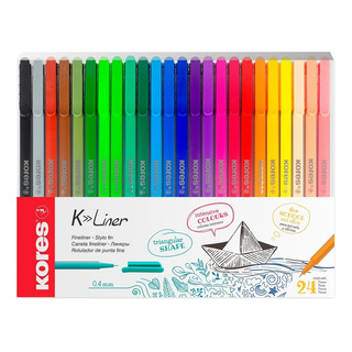 Marcadores Rotuladores Kores K-liner X 24 Unidades Marcadores Rotuladores Kores K-liner X 24 Unidades