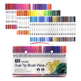 Markers Set 72 Colors Fineliner Dual Tip Brush Pen Markers Set 72 Colors Fineliner Dual Tip Brush Pen