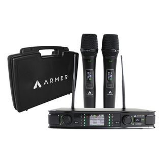 Microfone Sem Fio De MĂŁo Duplo Armer Ax802m Com Case Microfone Sem Fio De MĂŁo Duplo Armer Ax802m Com Case