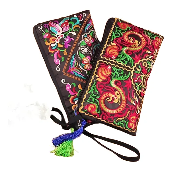 Bolso De Mano  Bordado Estilo Asiático
