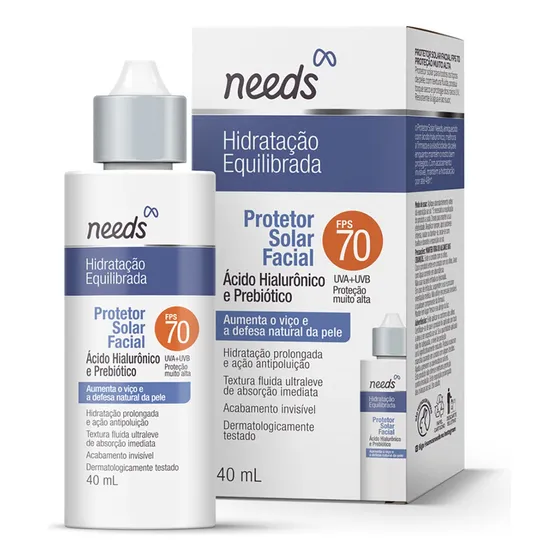 Protetor Solar Facial Needs Hidrat.equilib.fps 70 S/cor 40ml