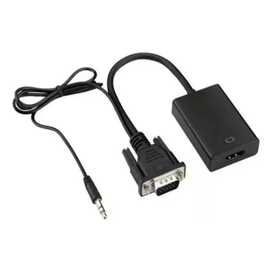 Cable Adaptador Convertidor De Vga A Hdmi 1080p Cable Audio