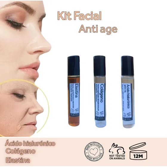 Pack 3 Serum Ácido Hialuronico + Colágeno + Elástina 