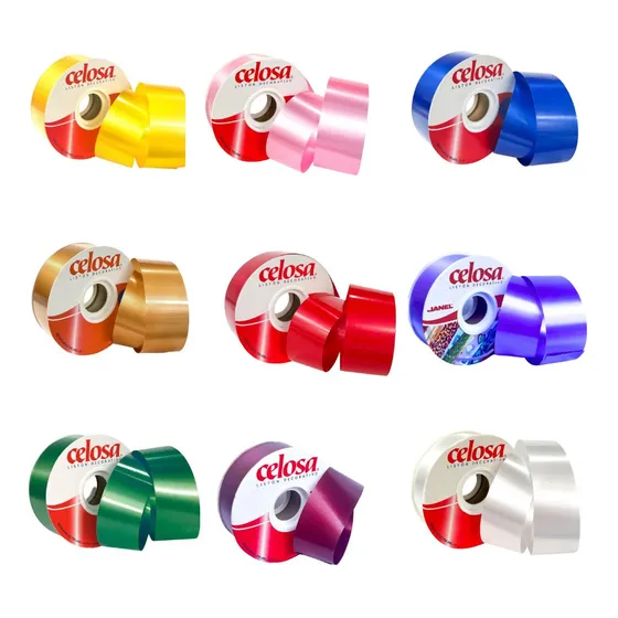 10 Rollos Listón Decorativo Moños Celosa #9 (35 Mm)